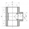 Трійник редукційний 50x20x50 PPR Koer K0047.PRO (KP0056)