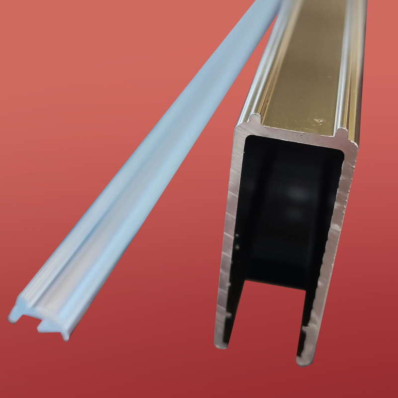 Двері у нішу розсувні KOER SR SD01-120x200-TR-12 прозоре скло EASY CLEAN 8мм матове золото (KR5377)