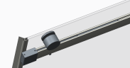 Двері у нішу розсувні KOER SR SD01-120x200-TR-12 прозоре скло EASY CLEAN 8мм матове золото (KR5377)