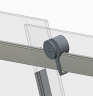Двері у нішу розсувні KOER SR SD01-120x200-TR-12 прозоре скло EASY CLEAN 8мм матове золото (KR5377)