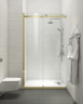 Двері у нішу розсувні KOER SR SD01-120x200-TR-12 прозоре скло EASY CLEAN 8мм матове золото (KR5377)