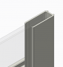 Двері у нішу розсувні KOER SR SD01-120x200-TR-12 прозоре скло EASY CLEAN 8мм матове золото (KR5377)