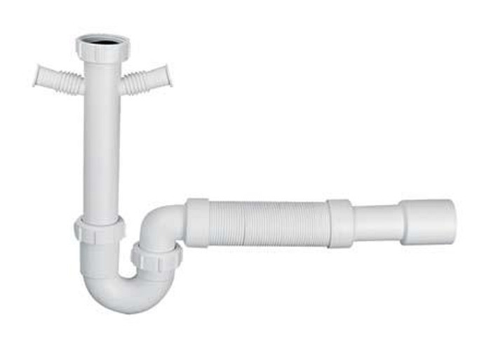 Сифон для кухонної мийки 11/2х50 мм з гофротрубою HC7-CCFL
