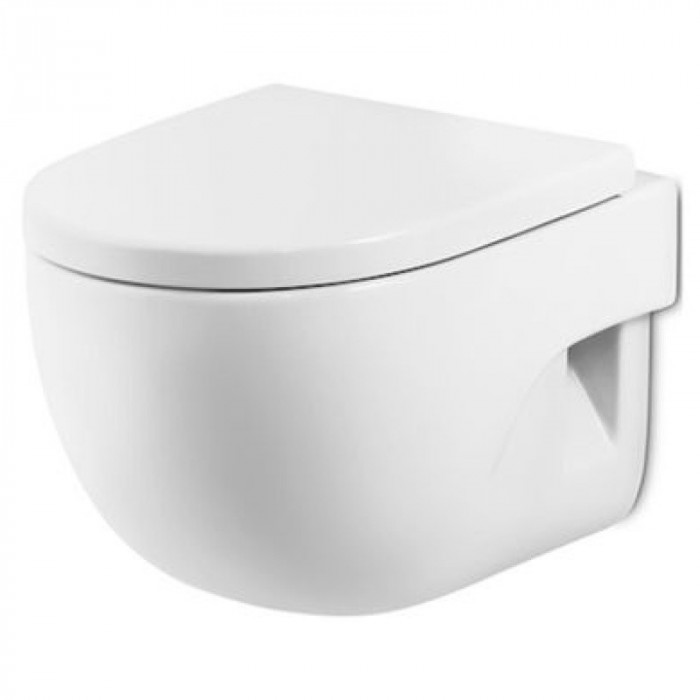 Чаша унітазу ROCA Meridian-N COMPACTO без сидіння, горизонтальний злив, біла A346248000