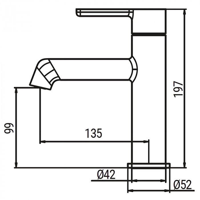Змішувач для умивальника Koer KB-10029-05 Колір чорний (KR5487)