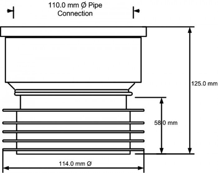 Редукция 110 мм DC1-BL