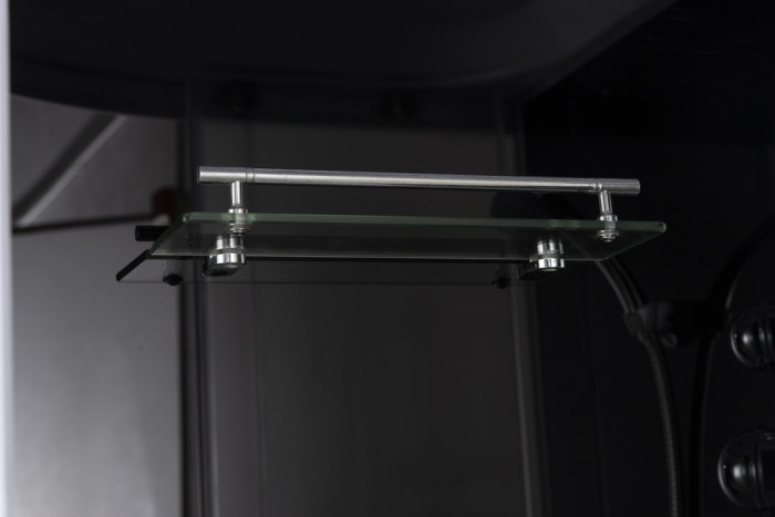 Бокс душовий без гідромасажу Mixxus STRONG SB01-90x90x215-GR SATIN з високим піддоном (MI6885)