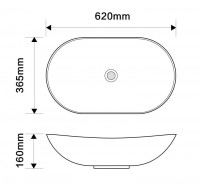 Раковина накладна MIXXUS PREMIUM WAVE-0106 MARBLE 620х360х160mm (MP6560)