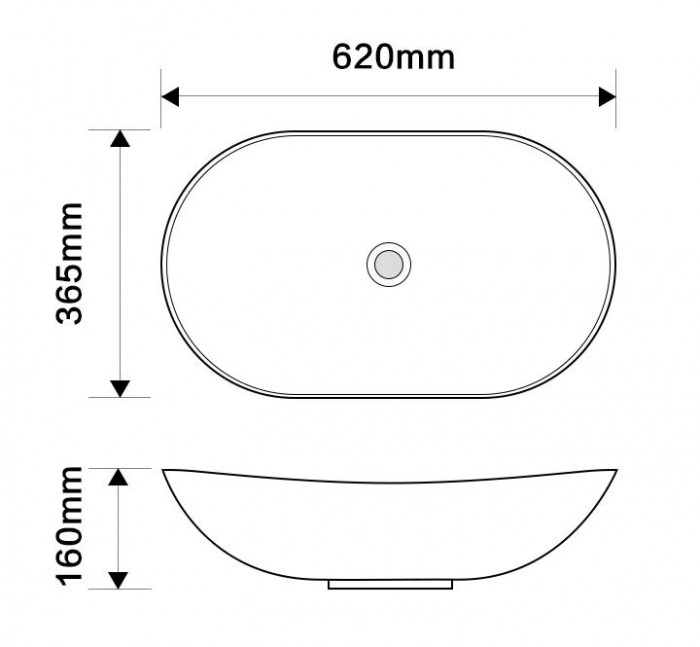 Раковина накладна MIXXUS PREMIUM WAVE-0106 MARBLE 620х360х160mm (MP6560)