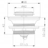Донний клапан для ванни ZERIX BV-07 автоматичний (Click-Clack) (Колір хром) 1 1/2'' (ZX6024)