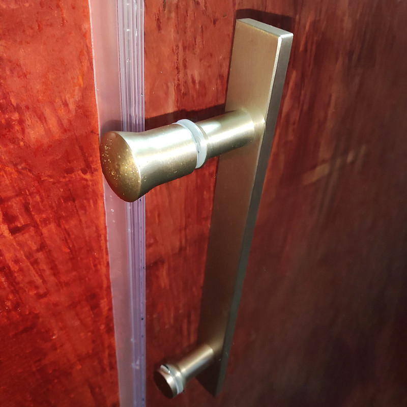 Двері у нішу розсувні KOER SR SD01-120x200-TR-02 прозоре скло EASY CLEAN 8мм SS COLOR (KR5379)