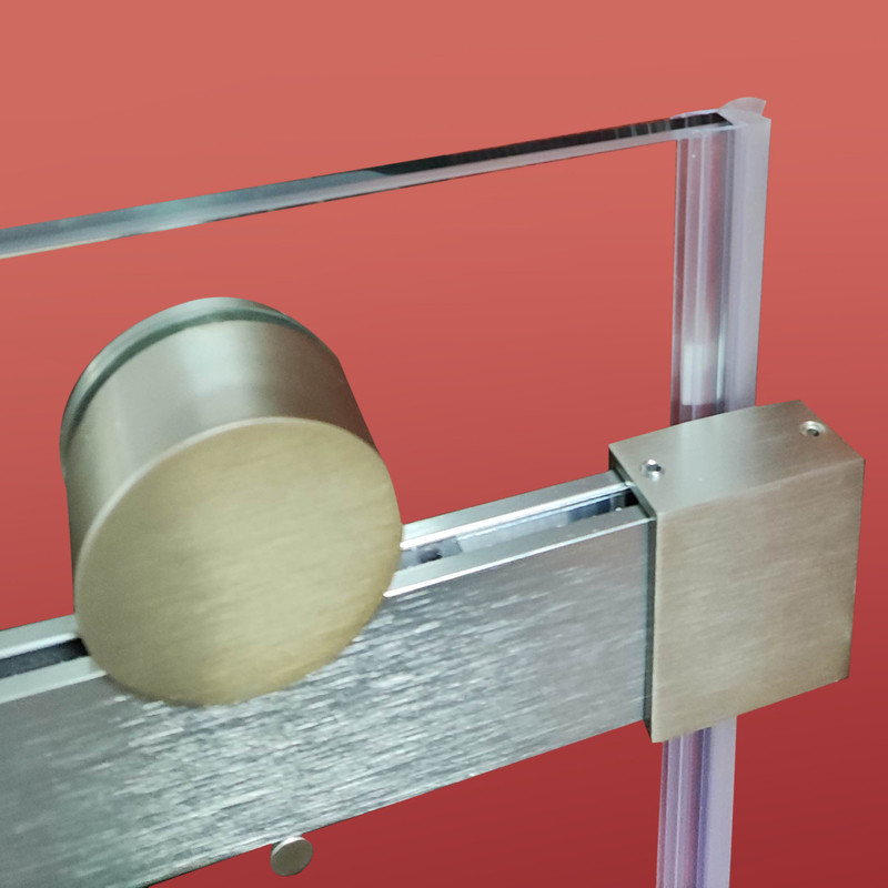 Двері у нішу розсувні KOER SR SD01-120x200-TR-02 прозоре скло EASY CLEAN 8мм SS COLOR (KR5379)