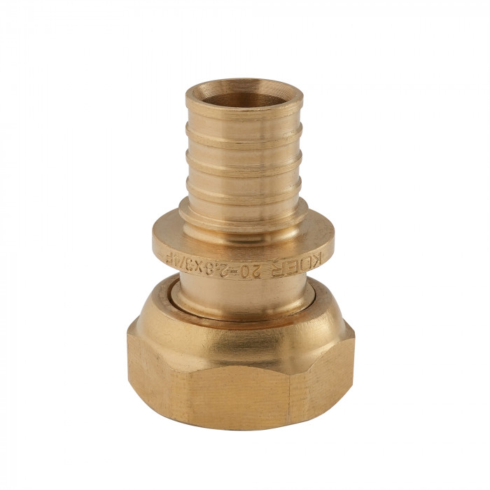 Перехідник з накидною гайкою під плоске ущільнення Koer KA.A08F-20S - 20(2.8mm) x 3/4"F (KR4867)