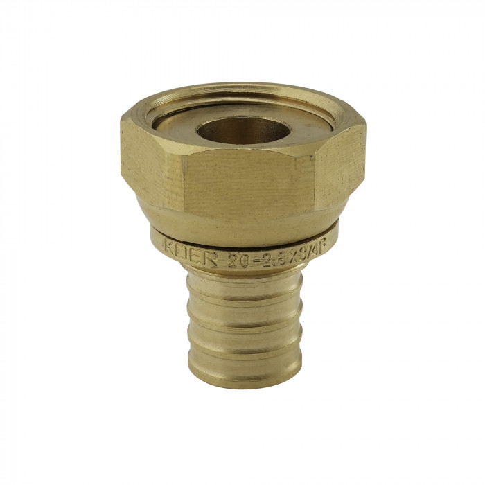 Перехідник з накидною гайкою під плоске ущільнення Koer KA.A08F-20S - 20(2.8mm) x 3/4"F (KR4867)