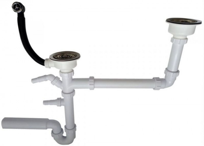 Сифон для кухонної мийки HC7-DOUBLE