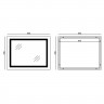 Дзеркало MIXXUS WARM MR12-90x70-REVERSE з LED Touch, Anti-fog, димером, рег. яскравості (MI6675)