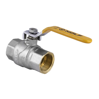 Кран кульовий Nolf NF.612 - 1&quot; FF ГГВ YELLOW, ручка &quot;важіль&quot; жовта (NF2926)