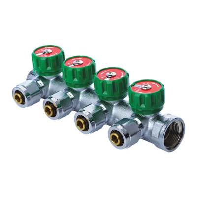 Колектор вентильний з фитингом Koer KR.1122-4 1&quot;x4 ways (KR2655)