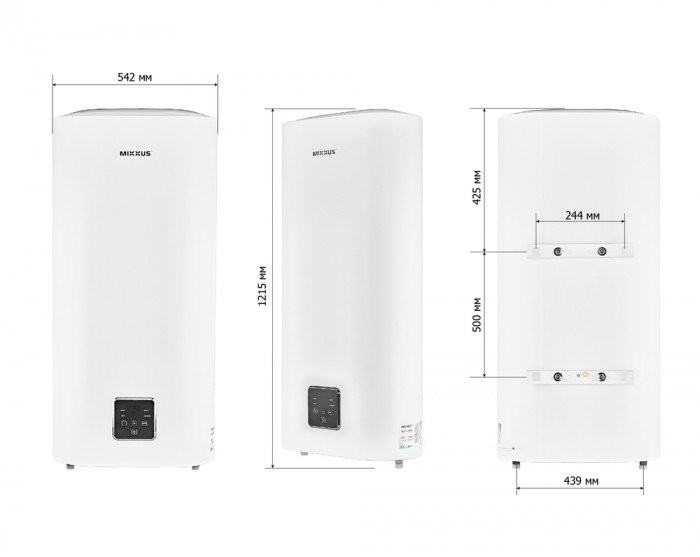 Водонагрівач "Плоский" MIXXUS EWH-09100 FLAT WET накопичувальний 100 л, мокрий тен 2 kW (WH0596)