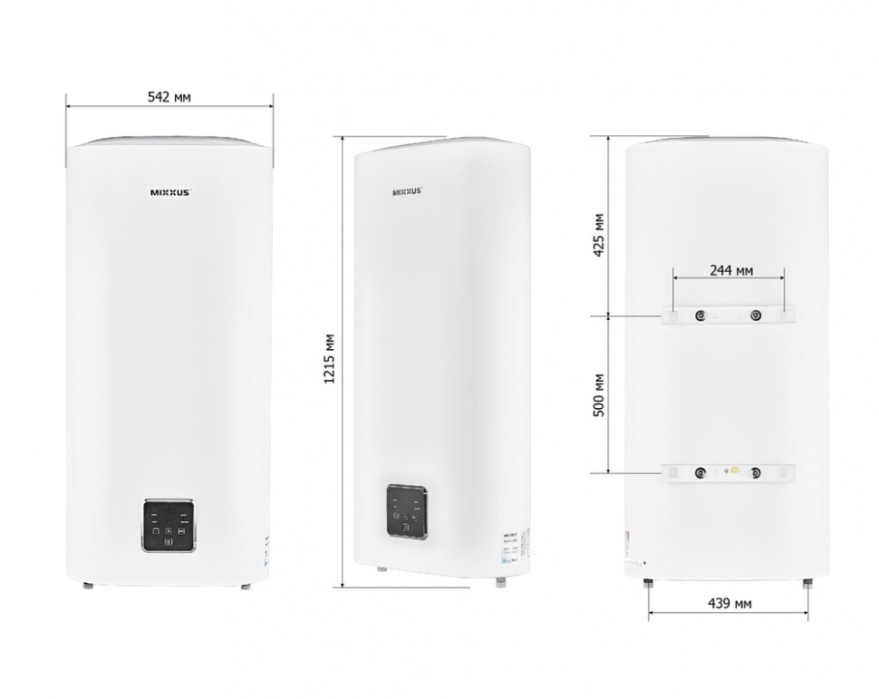 Водонагрівач "Плоский" MIXXUS EWH-09100 FLAT WET накопичувальний 100 л, мокрий тен 2 kW (WH0596)