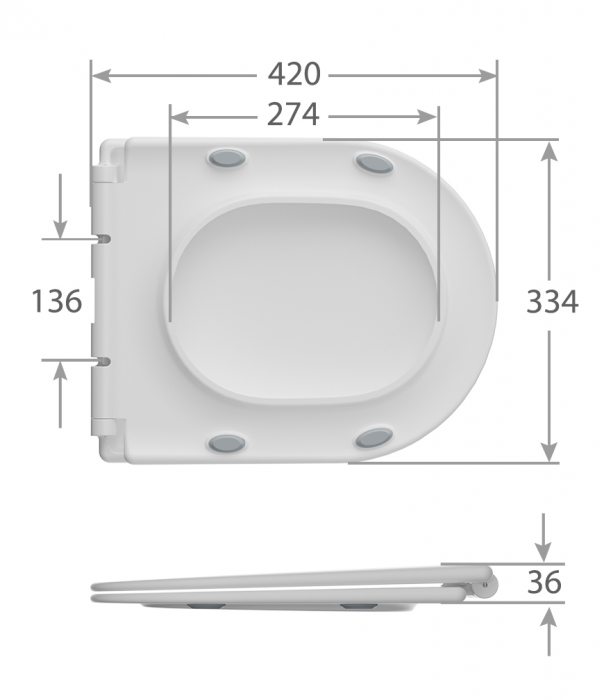 Унітаз-компакт Mixxus BEVEL-0407-T1 630х350х795mm, система змиву TORNADO 1.0 (MI6690)