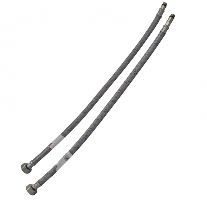 Гнучкі шланги для змішувача гайка 1/2'' - Штуцер M10 (100 см) 2 шт (силик. оболонка) Zerix (ZX3032)