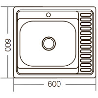 Мийка кухонна Zerix Z6060L-04-160E (Satin) (ZM0567)