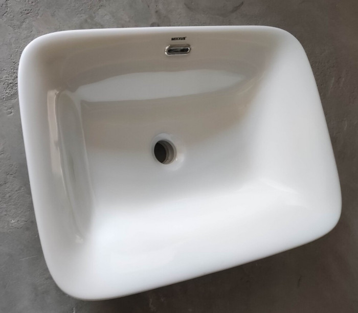 Раковина врізна на стільницю Mixxus Premium STYLE-1601 590х420х180mm з переливом (MP6570)