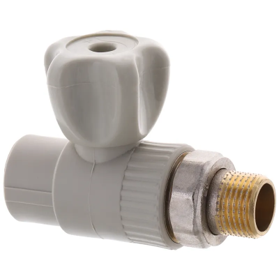 Кран радіаторний прямий Europroduct EP.0124 - 20x1/2M&quot; (латунний куля) (EP4049)