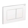 Панель змиву Koer KT-0602-03 240x160x10mm пластикова, кнопка квадратна (колір білий) (KR5180)