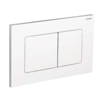 Панель змиву Koer KT-0602-03 240x160x10mm пластикова, кнопка квадратна (колір білий) (KR5180)