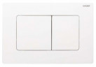 Панель змиву Koer KT-0602-03 240x160x10mm пластикова, кнопка квадратна (колір білий) (KR5180)