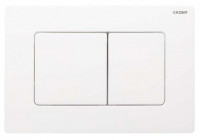 Панель змиву Koer KT-0602-03 240x160x10mm пластикова, кнопка квадратна (колір білий) (KR5180)