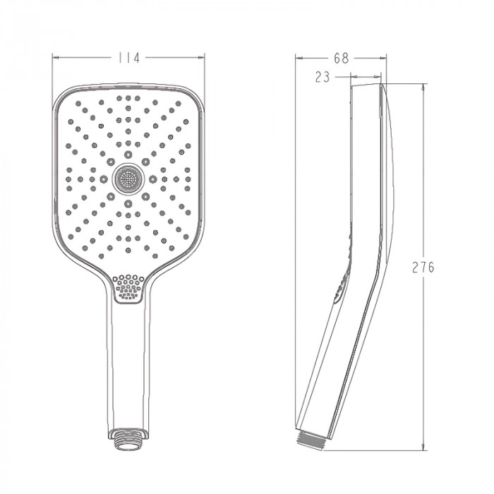 Лійка для душу Koer KP-0412-01 3 функції (Колір хром) (KR5416)