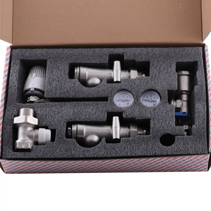 Змішувальний вузол для коллект. з лівим підкл. Koer KR.1022L1 - 1" (без насоса) (прямий) (KR2912)