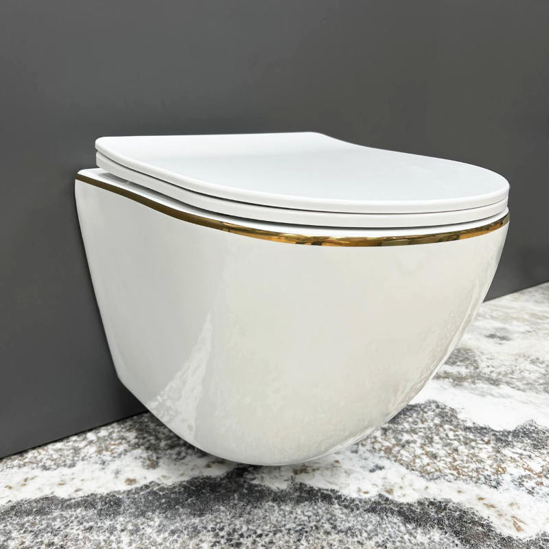 Підвісний унітаз VBI VULCANO WHITE GOLD EDGE