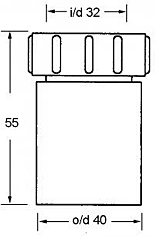 Редукція 4032J-WH з одною різьбою 40х32 мм.