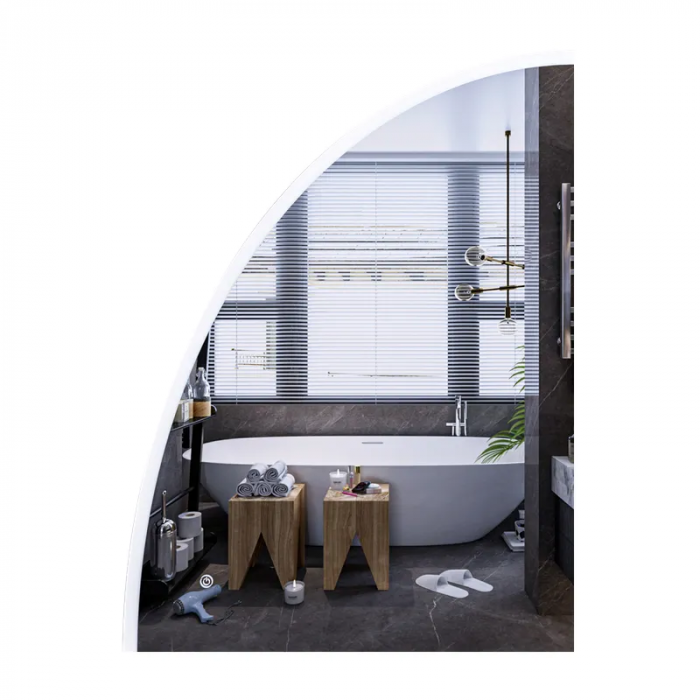 Дзеркало Mixxus Premium TOPPER MS02-75x100 з Led Touch, Anti-fog, димером (3-6,5kK) (MP6634)