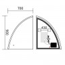 Дзеркало MIXXUS PREMIUM TOPPER MS02-75x100 з LED Touch, Anti-fog, димером (3-6,5kK) (MP6634)