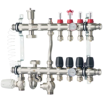 Колектор з вбудованим зміш. вузлом Koer KR.S1012-4 1 &quot;х4 SUS304 і євроконус 3 / 4-16 (KR2937)