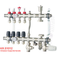 Колектор з вбудованим зміш. вузлом Koer KR.S1012-4 1 "х4 SUS304 і євроконус 3 / 4-16 (KR2937)