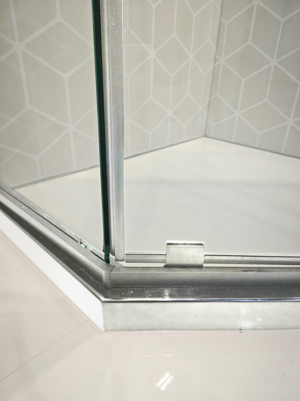 Душова кабіна без піддону Koer SR SC06-100x100x200-TR-01 прозоре скло Easy Clean 8мм, хром (KR5365)