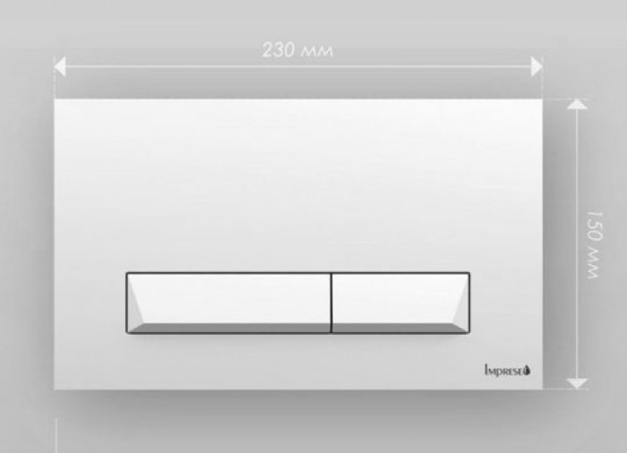 Кнопка управління змивом IMPRESE PAN Laska подвійного змиву, колір хром i8100