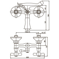 Змішувач для ванни Haiba Dominox 142 матовий (HB0066)