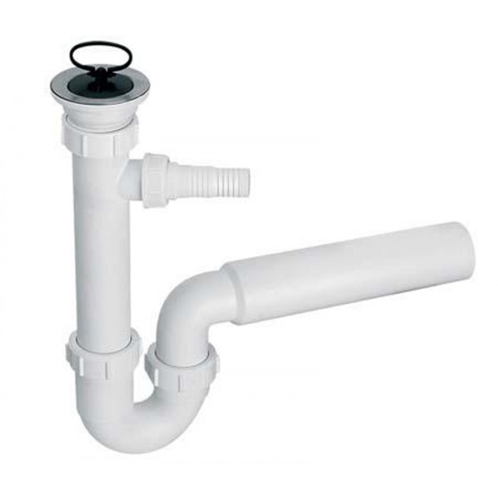 Сифон для кухонной мойки с подключением к стиральной машине со сливом 11/2х70 мм HC7HC15