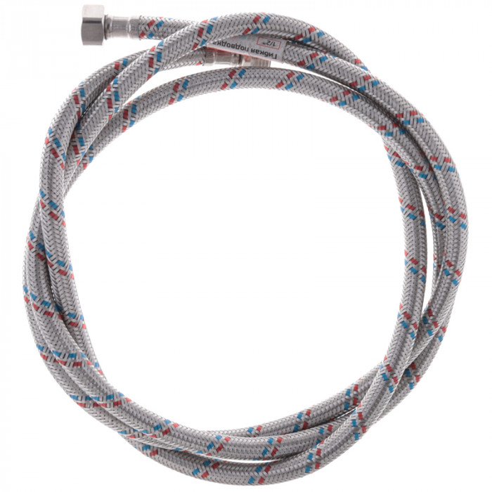 Гнучкий шланг для підключення води гайка 1/2'' - Штуцер 1/2'' (200 см) Zerix (ZX1569)