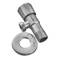 Кран для підключ. сантехприладів Zerix VAL-04-1/2x1/2 з нерж. ст.SUS304 (ZX4800)