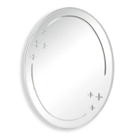 Дзеркало настінне ZERIX FUSION MOZ03-55x70 овальне з декором (ZX5632)