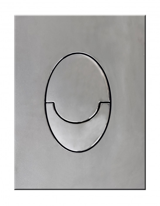 Панель змиву пластикова Koer KT-0606-01 157x198x3mm, кнопка закруглена (KR5342)