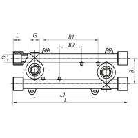 Планка монтажна прохідна 20x1 / 2F Koer K0128.PRO (KP0154)